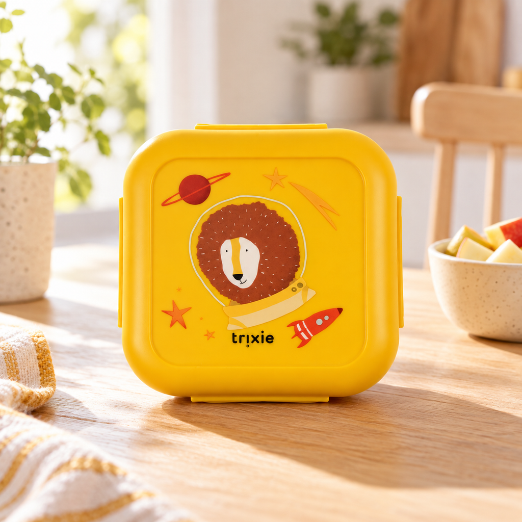 Trixie Snackbox mit Clips – Spaceman Mr. Lion – Lifestyleaufnahme