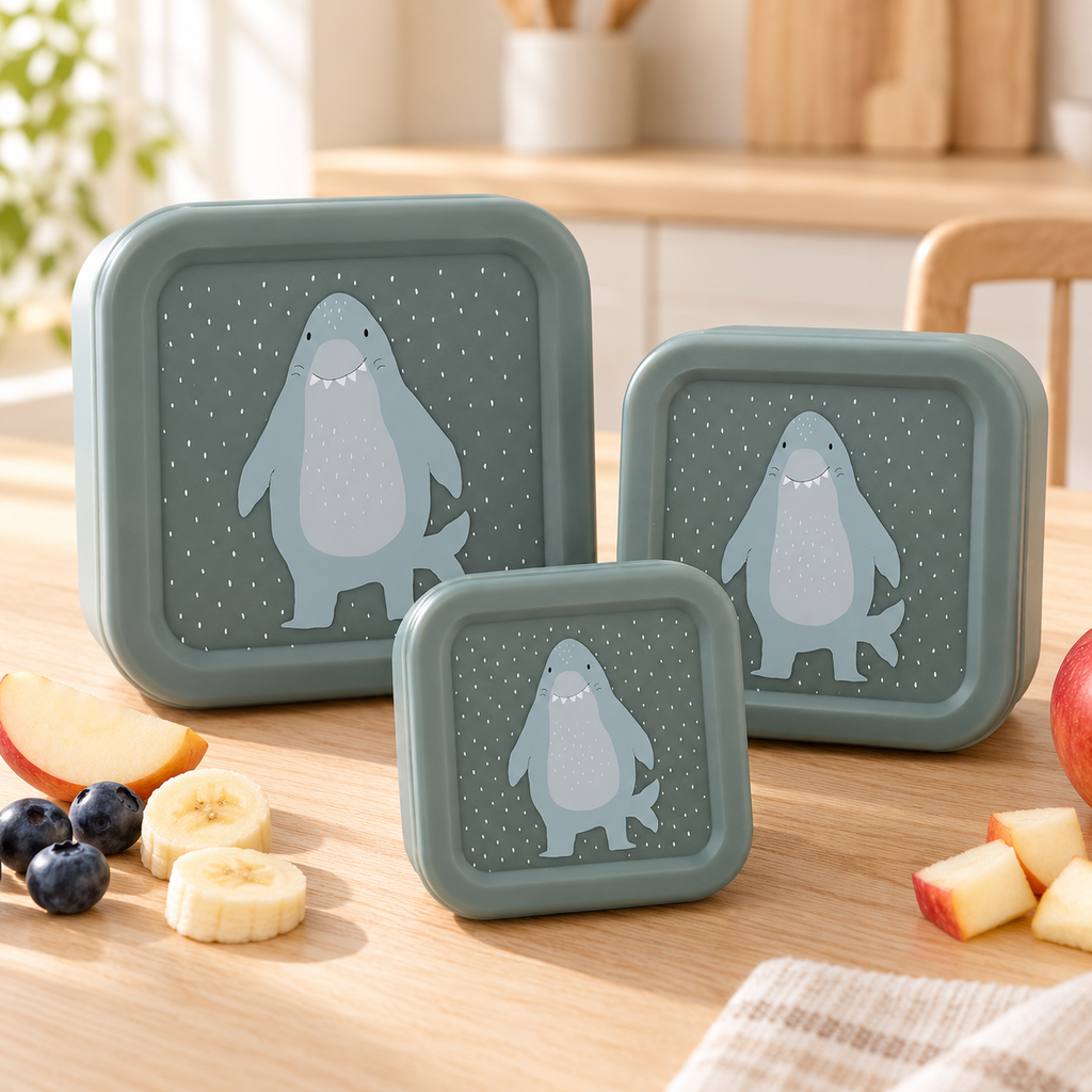 Trixie Snackboxen 3er-Set – Mr. Shark – Lifestyleaufnahme