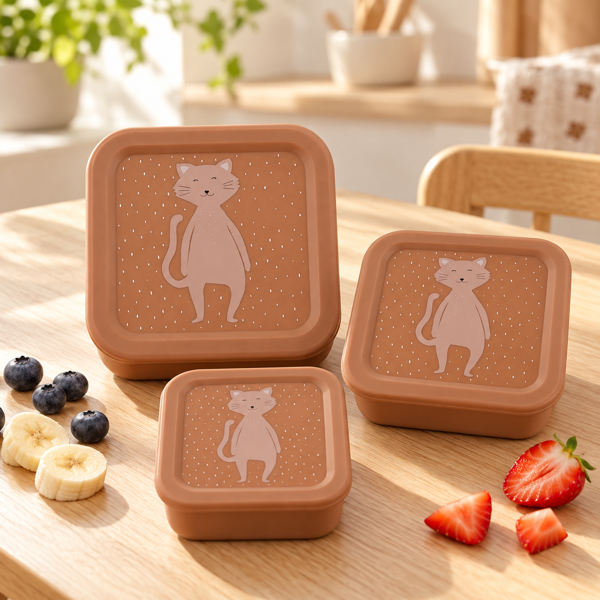 Trixie Snackboxen 3er-Set – Mrs. Cat – Lifestyleaufnahme