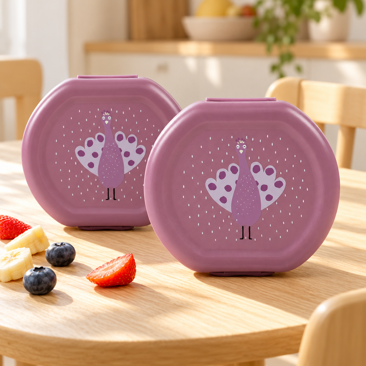 Trixie Snackbehälter mit Clips, 2er-Set – Mrs. Peacock – Lifestyleaufnahme