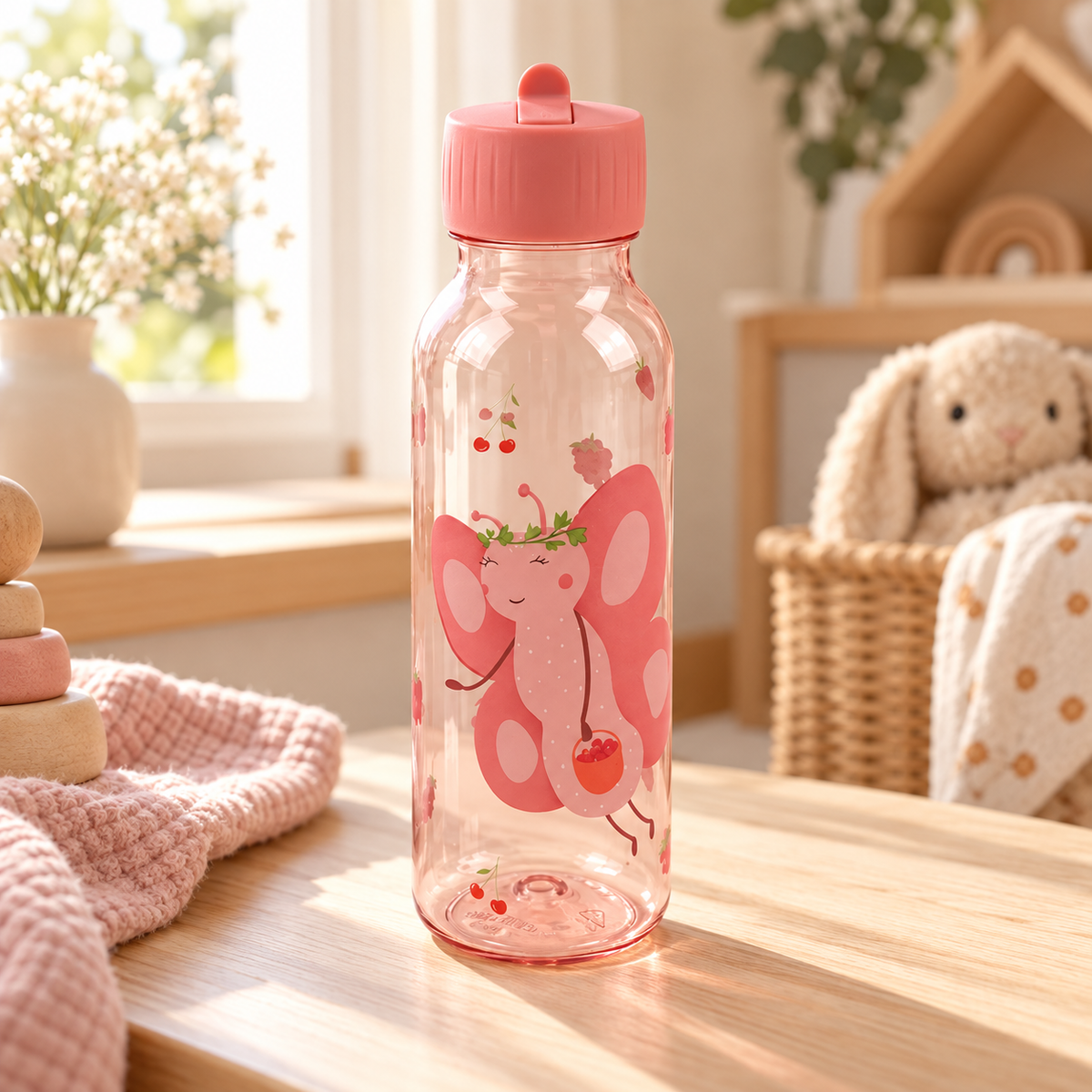Trixie Tritan-Trinkflasche 500 ml – Fruit fairy Mrs. Butterfly – Premium Lifestyleaufnahme