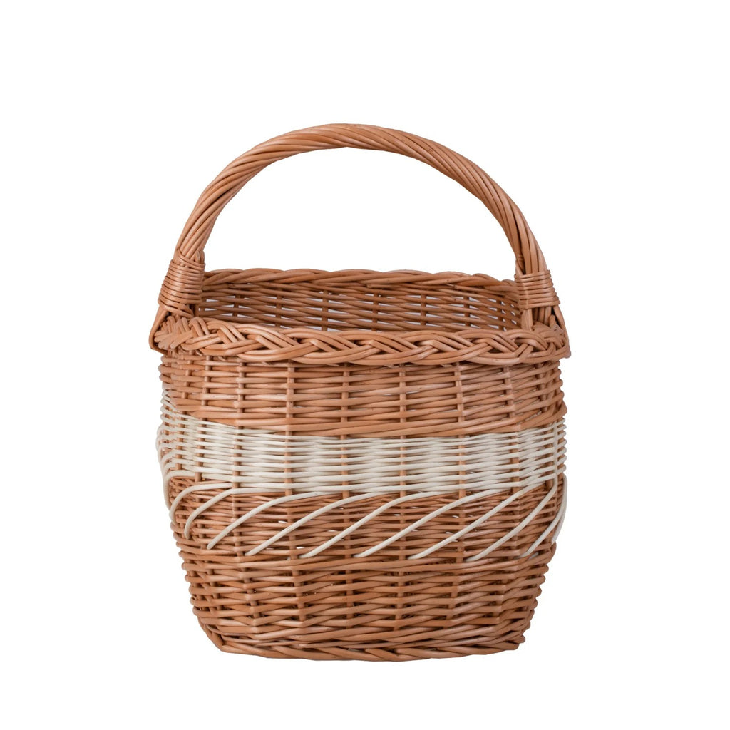 Walburga Shopping Basket With Wicker Handle