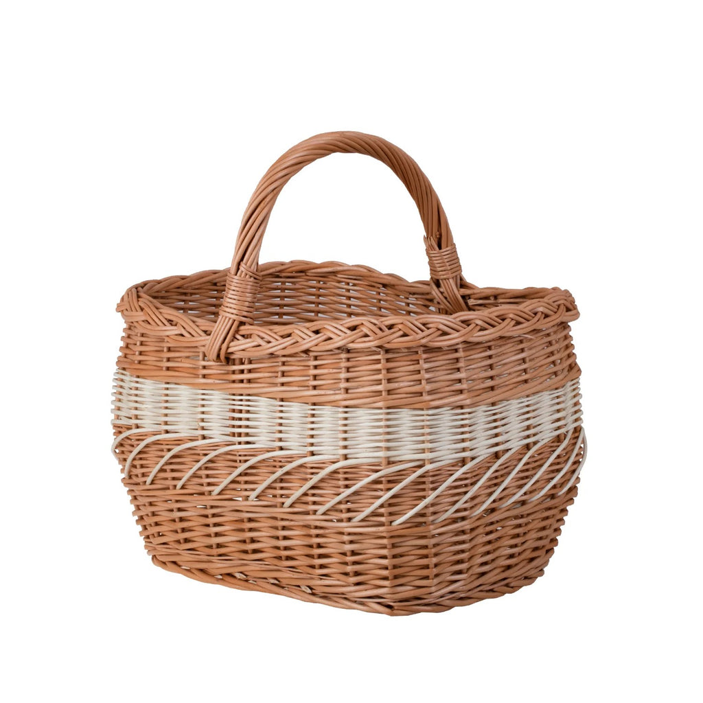 Walburga Shopping Basket With Wicker Handle