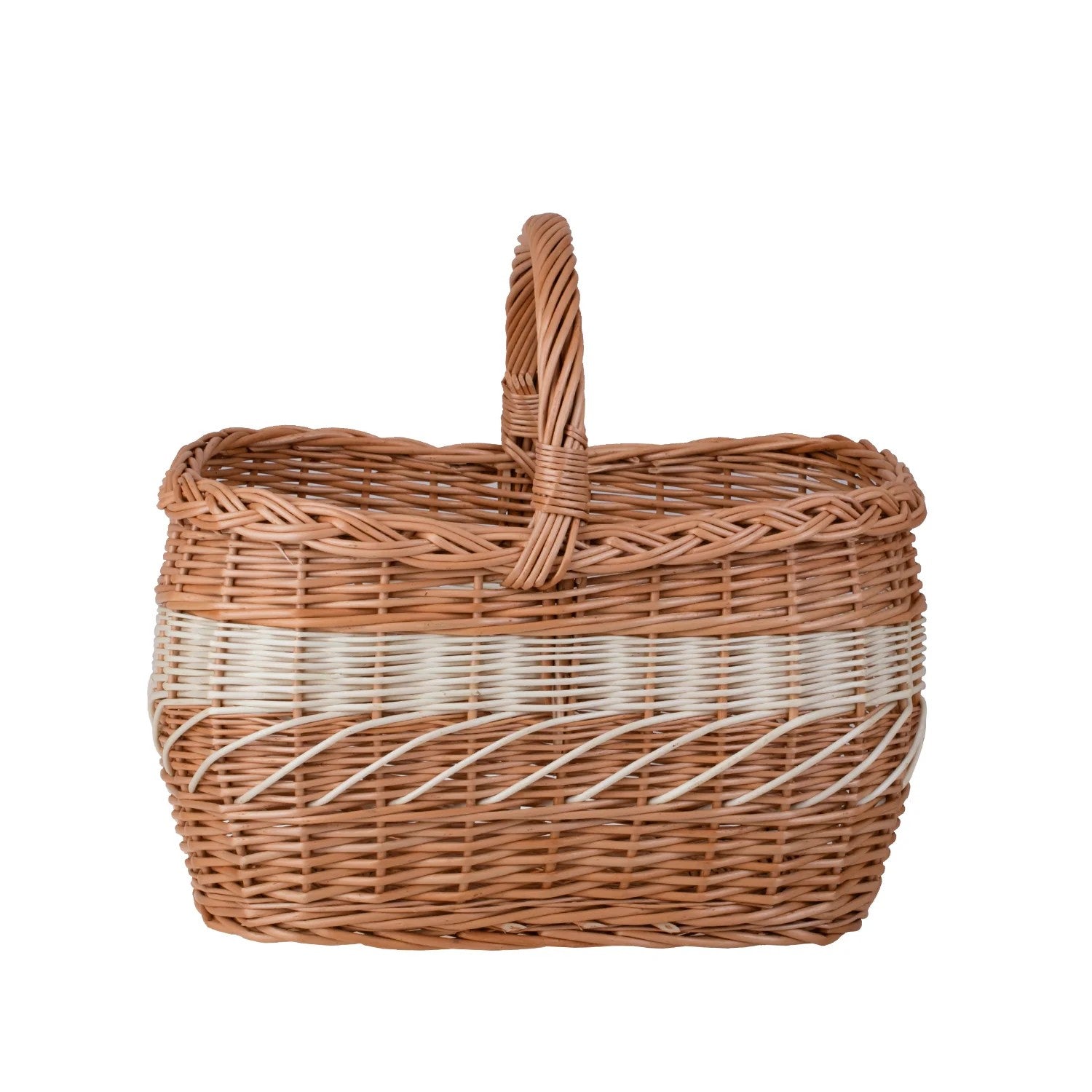 Walburga Shopping Basket With Wicker Handle
