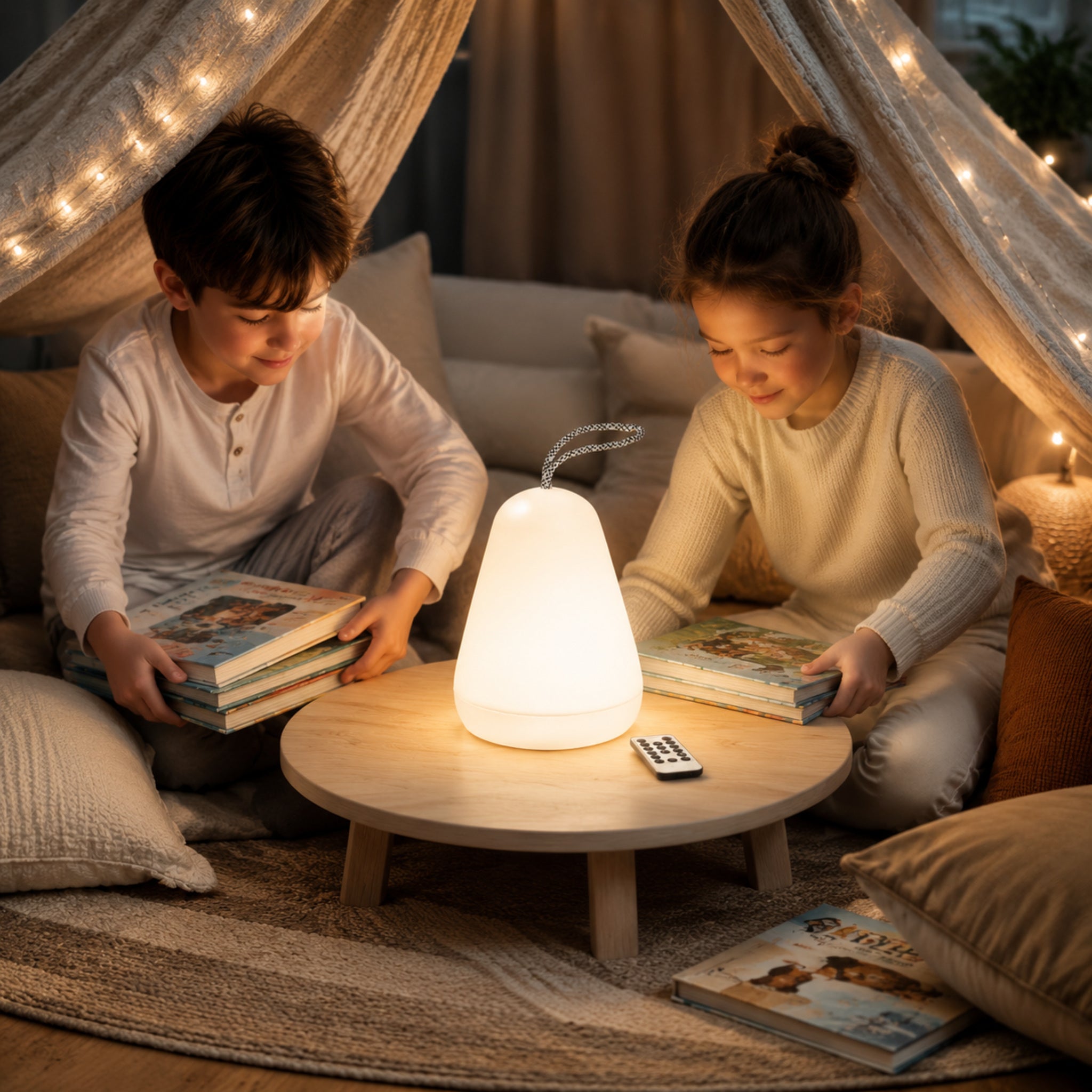 Kinderlampe als Laterne Weiß – gemütliche Lesezeit