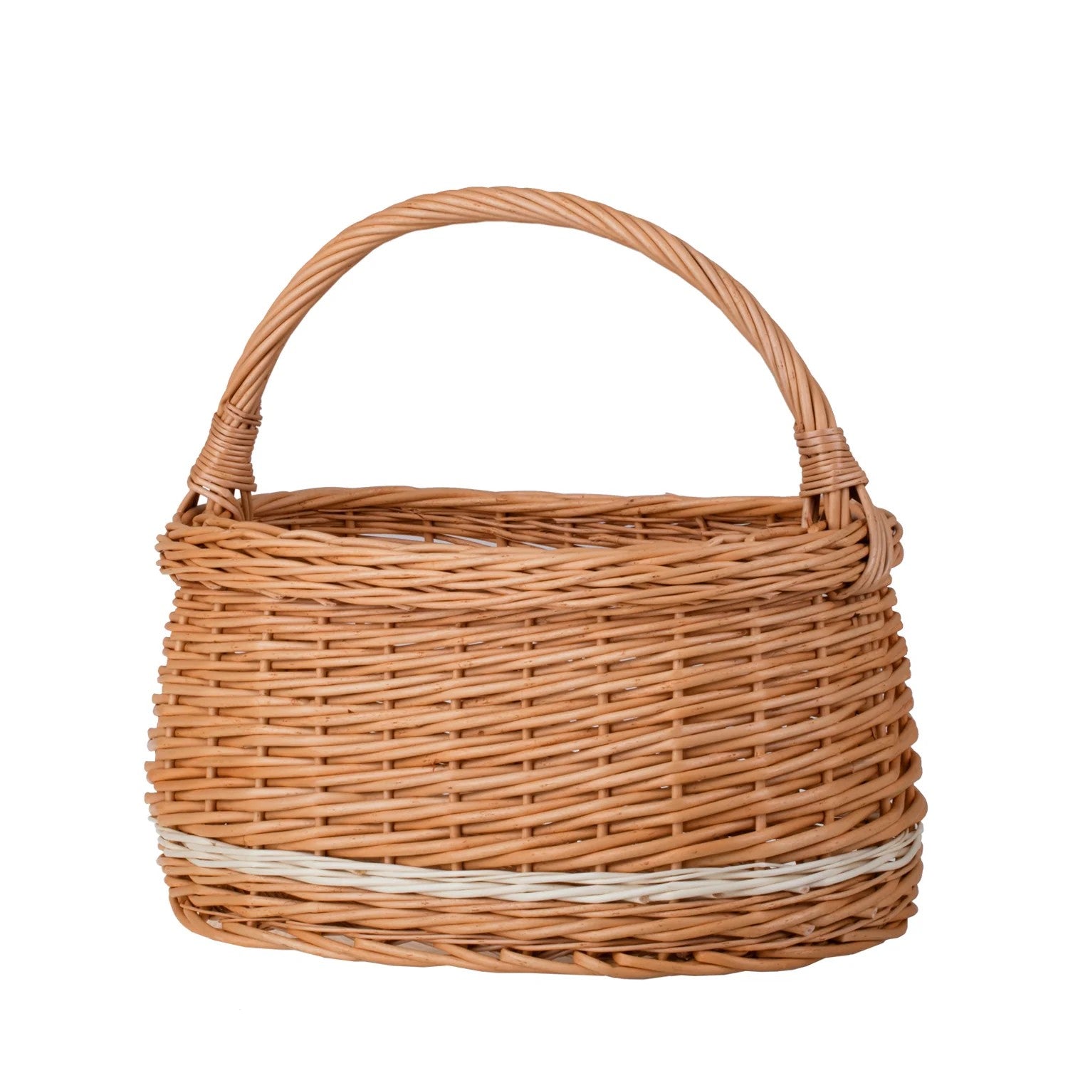 Wiborada Shopping Basket With Wicker Handle