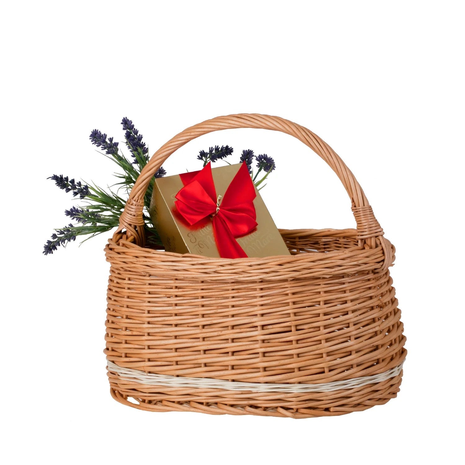 Wiborada Shopping Basket With Wicker Handle