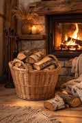 Wicker Basket For Garden And Firewood, 45L