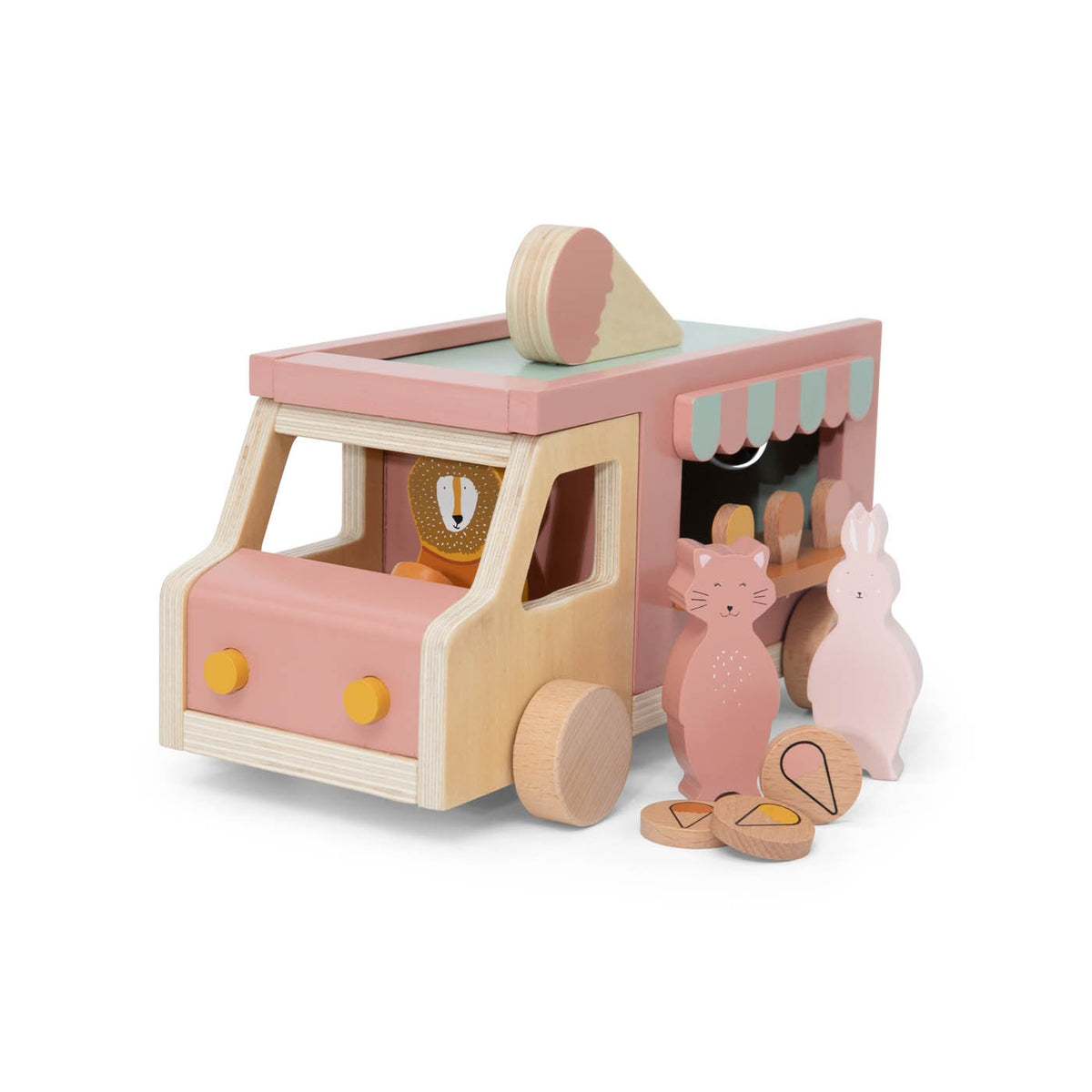 Trixie Holz-Eiswagen – Detailaufnahme
