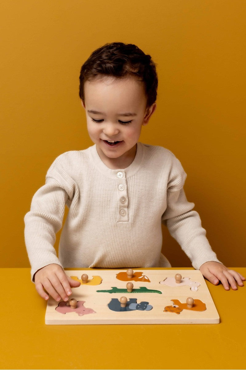 Trixie Holzpuzzle mit 7 Tiermotiven – Produktansicht