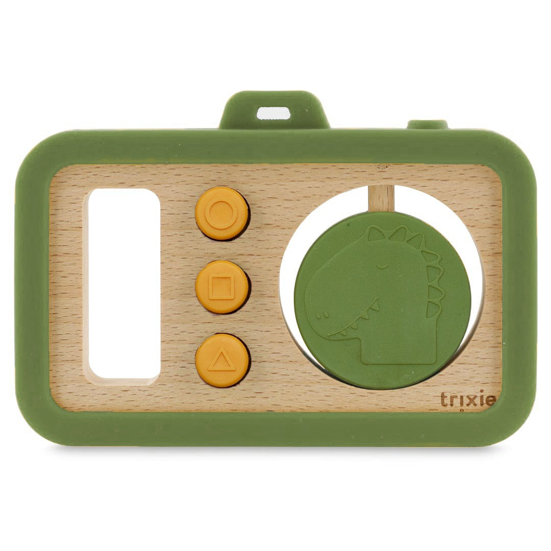 Trixie Baby-Spielkamera aus Holz & Silikon – Mr. Dino – Produktansicht